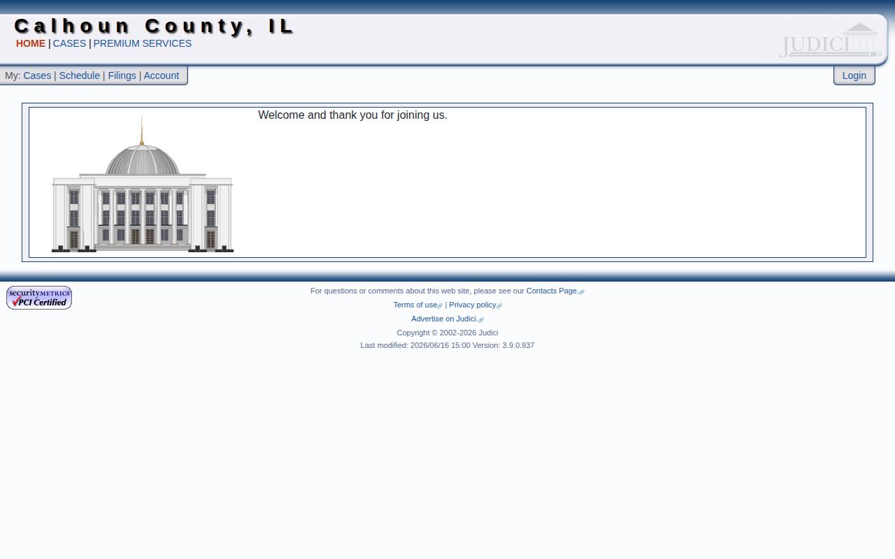 Judici Calhoun County court record search source